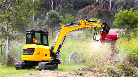 mini excavator mulchers|mini excavator forestry mulcher.